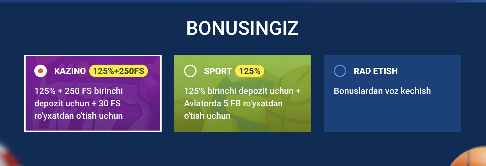 Bonuslar mostbet